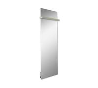 ILO/Radiateur Sèche Serviette Électrique /500W/France/Miroir | +17 Motifs, Design Unique/Rayonnant/Extra Plat / IP44 / Livré avec 2 barres Inox/Verticale-Horizontale/Éco, Silencieux/