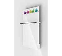 ILO | Sèche-Torchon Rayonnant Cuisine |70x40cm,150W Pour Pièce 5m2 | Design, 5 Coloris| Porte-Torchon Déco & Pense-Bête Pour La Cuisine | Tableau En Verre Effaçable | Cupcakes |Made In France