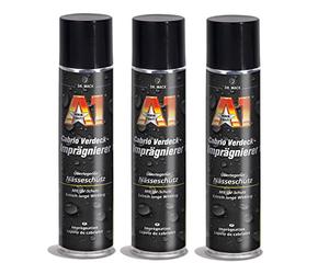 ILODA Dr. Wack A1 Lot de 3 flacons de spray imperméabilisant pour capote de cabriolet 400 ml