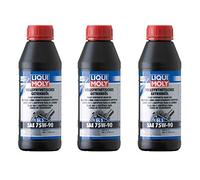 ILODA Liqui Moly Lot de 3 flacons d'huile de transmission entièrement synthétique (GL5) SAE 75W-90 1413 500 ml
