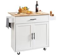 Îlot Central - VEVOR - Desserte de Cuisine à Roulettes 90 cm avec 1 Armoire 1 Tiroir