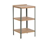 Ilot de Cuisine d'Extérieur en Bois d'Acacia avec 2 Etagères 50 x 50 x