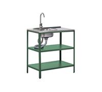 Ilot de cuisine extérieure avec évier VILAMA Vert
