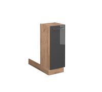 Îlot de cuisine Fame-Line, 30cm sans PT, Anthracite Haute brillance/Chêne de force doré, Vicco 38620
