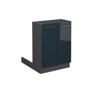 Îlot de cuisine Fame-Line, 60cm sans PT, Bleu foncé brillant/Anthracite, Vicco 48889