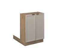 îlot de cuisine Fame-Line, 60cm sans PT, GrisBeige/Chêne de force doré, Vicco 50391
