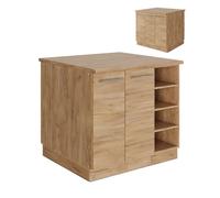 Îlot de cuisine Fame-Line, 90cm avec tiroir, sans PT, Chêne de force doré/Chêne de force doré, Vicco 56690