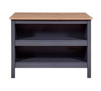 Ilot de Cuisine "Melina" 124cm Anthracite & Chêne