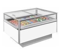 Ilot Réfrigéré Libre Service Bi Température SVABA.3 150 NP avec Couvercle Coulissants IARP G