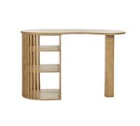 Ilot - table de bar avec rangements en bois manguier massif H90 cm LOBIO