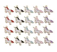 iloveDIYbeads 50 pcs Plaqu Or Mignon mail Licorne Charme Pendentif pour DIY Fabrication de Bijoux Collier Bracelet Boucle D'oreille DIY Bijoux