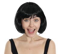 Ilovefancydress Perruque courte pour adulte Style années 20 Noir