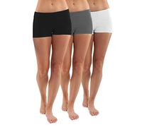 iloveSIA 3X Shorts Femme Sexy Shorts Jogging Fille Shorty Slim fit Entrainement Blanc Noir Gris,S