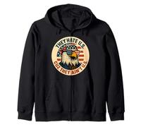Ils détestent les États-Unis parce qu'ils ne sont pas US Eagle américain le 4 juillet Sweat à Capuche