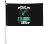Ils Disent Qu'On Peut Faire Une Overdose De Pêche, Mais Bon Sang, Je Vais Essayer Drapeau De Jardin Drôle Drapeaux De Jardin Durable Drapeaux Décoratif Pour Porche Extérieure Pelouse 90X150Cm