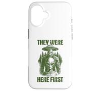 Ils étaient là : Premier OVNI Extraterrestre rétro Cryptid Bigfoot Coque pour iPhone 16