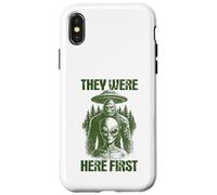 Ils étaient là : Premier OVNI Extraterrestre rétro Cryptid Bigfoot Coque pour iPhone X/XS