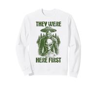 Ils étaient là : Premier OVNI Extraterrestre rétro Cryptid Bigfoot Sweatshirt