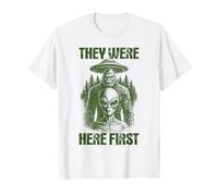 Ils étaient là : Premier OVNI Extraterrestre rétro Cryptid Bigfoot T-Shirt
