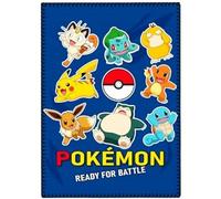 ILS I LOVE SHOPPING Couverture Plaid douce et chaude 100 x 140 cm pour enfants, polaire avec impression pour POKEMON