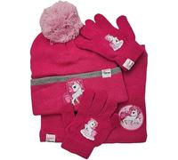 ILS I LOVE SHOPPING Lot de 3 pièces avec chapeau d'hiver, cache-cou écharpe et gants pour enfants, taille unique, doux et chaud, taille unique