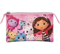 ILS I LOVE SHOPPING Porte-stylo trousse triple sac scolaire et maternelle pour enfants et adolescents 22 x 12 cm GABBY