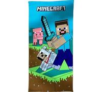 ILS I LOVE SHOPPING Serviette de plage serviette de plage et piscine en microfibre 140 x 70 cm séchage rapide, ultra doux (pour MINECRAFT)