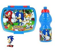 ILS I LOVE SHOPPING Set déjeuner scolaire 2 pièces porte-goûter et bouteille en plastique pour enfants, enfants, goûter, boîte de lancement, sans BPA pour SONIC
