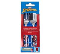 ILS I LOVE SHOPPING SPIDERMAN | Set de couverts pour enfants en acier inoxydable - fourchette et cuillère (Spider-Man)