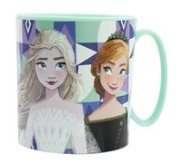 ILS I LOVE SHOPPING Tasse en plastique 350 ml pour micro-ondes avec poignée Enfants petit déjeuner BPA-free (Frozen Elsa)