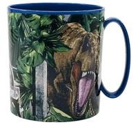 ILS I LOVE SHOPPING Tasse en plastique 350ml pour micro-ondes avec poignée Enfants petit déjeuner BPA-free pour JURASSIC WORLD