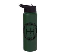 Ils ne peuvent pas voler ce qu'ils ne peuvent pas conduire une voiture manuelle Stainless Steel Insulated Water Bottle