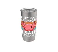 Ils ont dit « Soyez unique », j'ai dit « Axolotl Retro » Gobelet isotherme en acier inoxydable double paroi