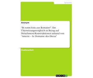 "Ils sonst fous, ces Romains!". Ein Übersetzungsvergleich in Bezug auf Detachment-Konstruktionen anhand von "Asterix - Le Domaine des Dieux"