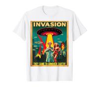 Ils sont Venus à conquérir la Terre T-Shirt Graphique avec Valeur, Homme, Blanc, M