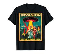 Ils sont Venus à conquérir la Terre T-Shirt Graphique avec Valeur, Homme, Noir, L
