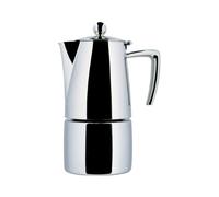 ILSA Cafetière expresso Slancio, polie, compatible induction, acier inoxydable 18/10, 1 tasse