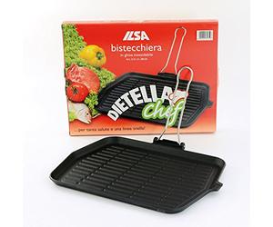 Ilsa Dietella Chef, Grill Pan, Fonte, 28x36 cm, Noir