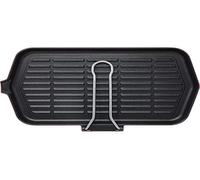 Ilsa Dietella Induction Poêle à induction en fonte émaillée rectangulaire 23 x 36 cm, Noir