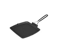 ILSA Poêle grill mixgrill, carré, fonte, 24 x 24 cm