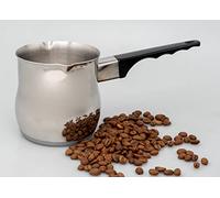 Ilsa Turka Cezva Ibrik Cezve Cafetière en acier inoxydable pour plaques à induction avec deux becs verseurs 500 ml