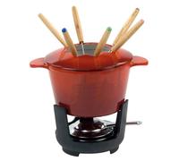 Ilsa Warmer Fondue Normandie En Fonte Émaillée Avec 6 Fourchettes