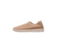 Ilse Jacobsen HORNBÆK | Flache Damen-Schuhe | Slip-on Sneaker mit Recyceltem Mikrofaser-Material und Rutschfester Natur-Gummisohle | Tulip3275 | Leicht Atmungsaktiv Umweltfreundlich | Latte | 38