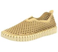 Ilse Jacobsen HORNBÆK | Flache Damen-Schuhe | Slip-on Sneaker mit Recyceltem Mikrofaser-Material und Rutschfester Natur-Gummisohle | Tulip3275 | Leicht Atmungsaktiv Umweltfreundlich | Latte | 38