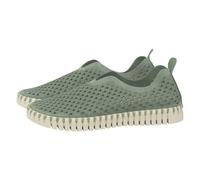 Ilse Jacobsen HORNBÆK | Flache Damen-Schuhe | Slip-on Sneaker mit Recyceltem Rutschfester Natur-Gummisohle | Tulip3275 | Leicht Atmungsaktiv Umweltfreundlich | Laurel Green | 39
