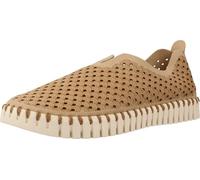 Ilse Jacobsen HORNBÆK | Flache Damen-Schuhe | Slip-on Sneaker mit Recyceltem Mikrofaser-Material und Rutschfester Natur-Gummisohle | Tulip3275 | Leicht Atmungsaktiv Umweltfreundlich | Latte | 41