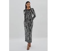 ILTA ILTA - Robe dos nu pailletée et perlée Noir/Argent EU 36 (UK 8)