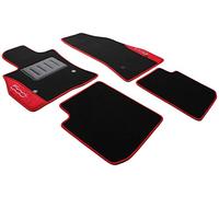 ilTappetoAuto by Fabbri 3 - COLOR0000001R - Tapis de Voiture sur Mesure en Moquette Antidérapante, 2 Broderies