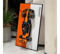 iLuane Tableau mural pour Lego Technic McLaren MCL39 42228 - Kit de modèle de voiture de course - Support mural pour adulte - Décoration de chambre ou de bureau pour homme et femme - Bicolore (voiture