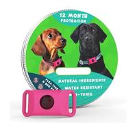 Ilumos Collier Anti-puces réglable for Animaux de Compagnie avec huiles essentielles - Protection Naturelle Anti-puces et tiques for Chiens et Chats (1/2 pièces)(Pink,2pcs)